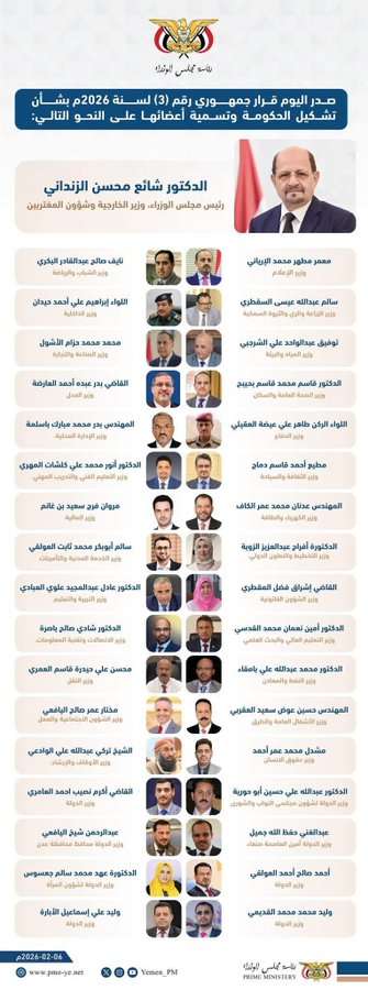 عبدالرقيب سيف: الحكومة الحالية اختيرت على أساس الكفاءة والخبرة الإدارية