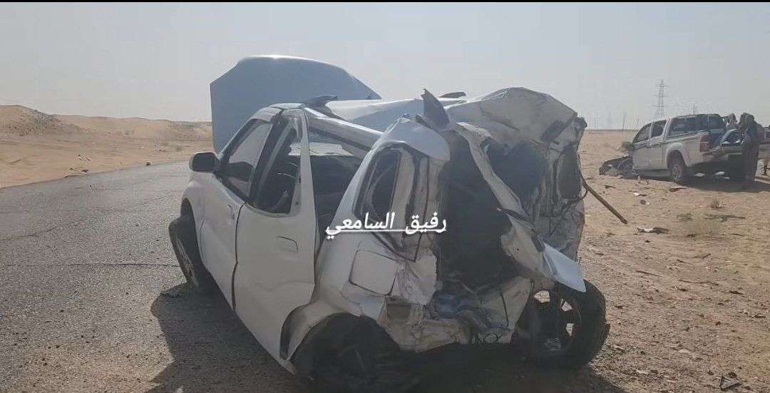 حادث مروع على خط صافر الدولي إثر تصادم بين 