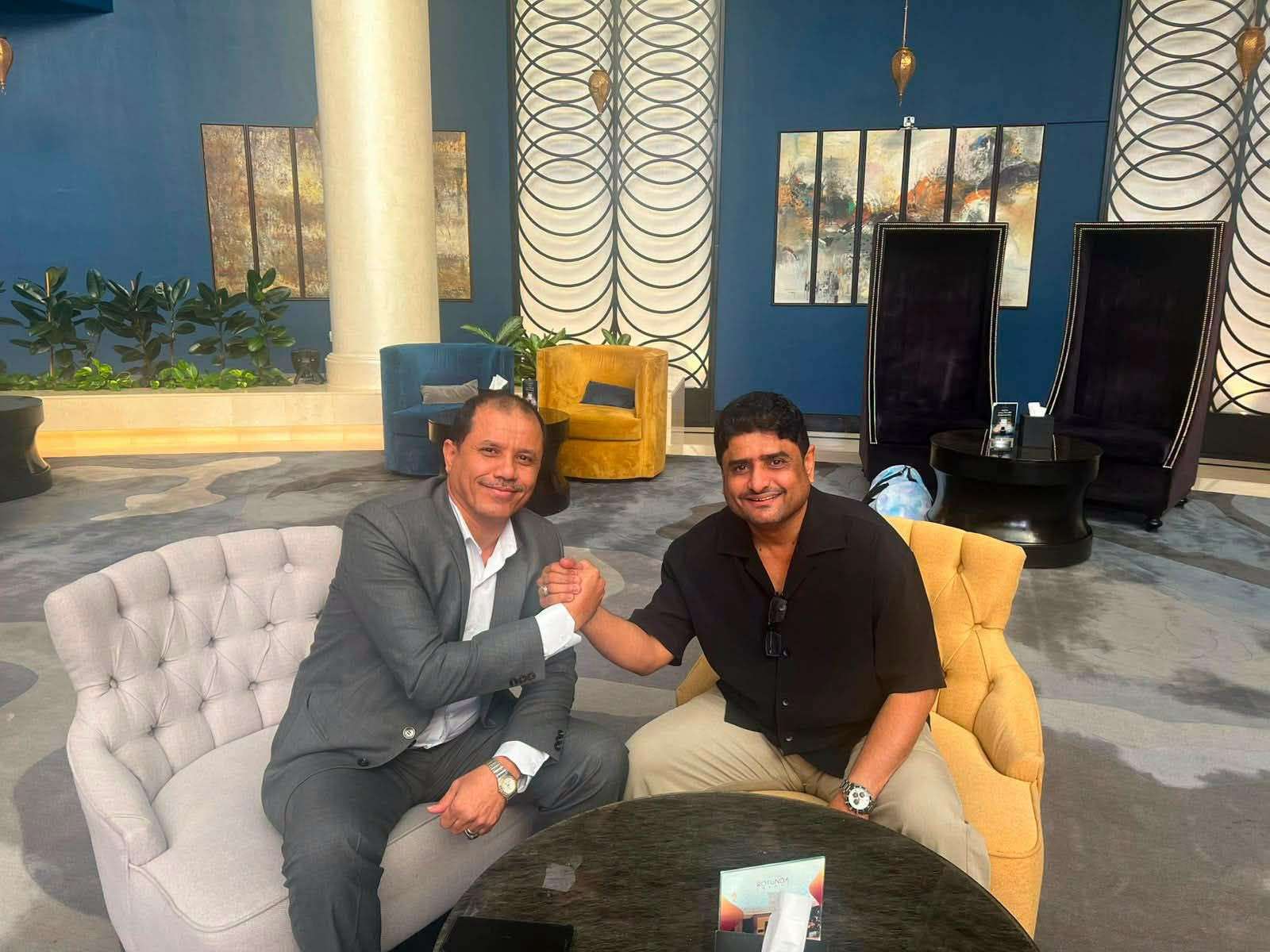ظهور مدير أمن أبين السابق أبو مشعل الكازمي مع خلفه قاسم الهارش في الرياض