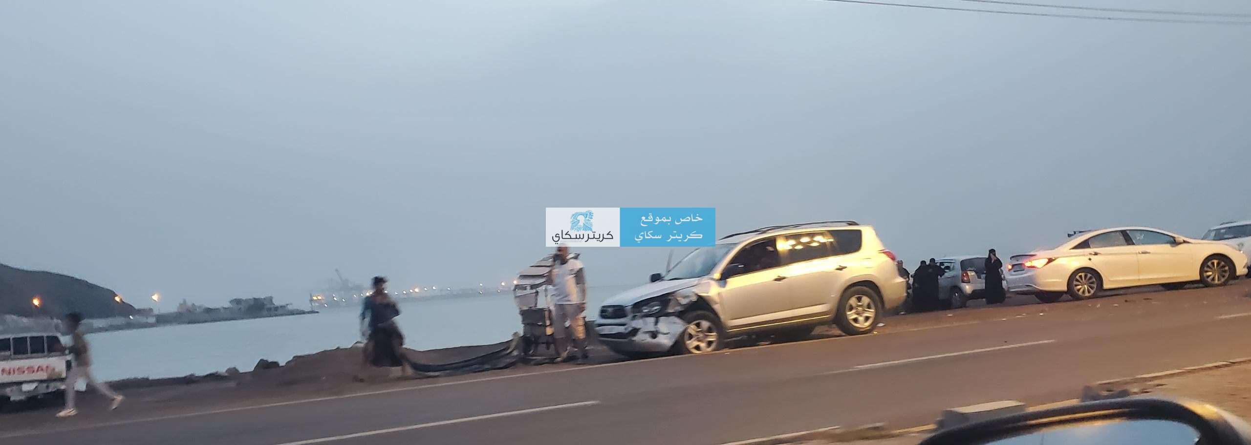 عاجل:حادث مروري بطريق البحري بعدن