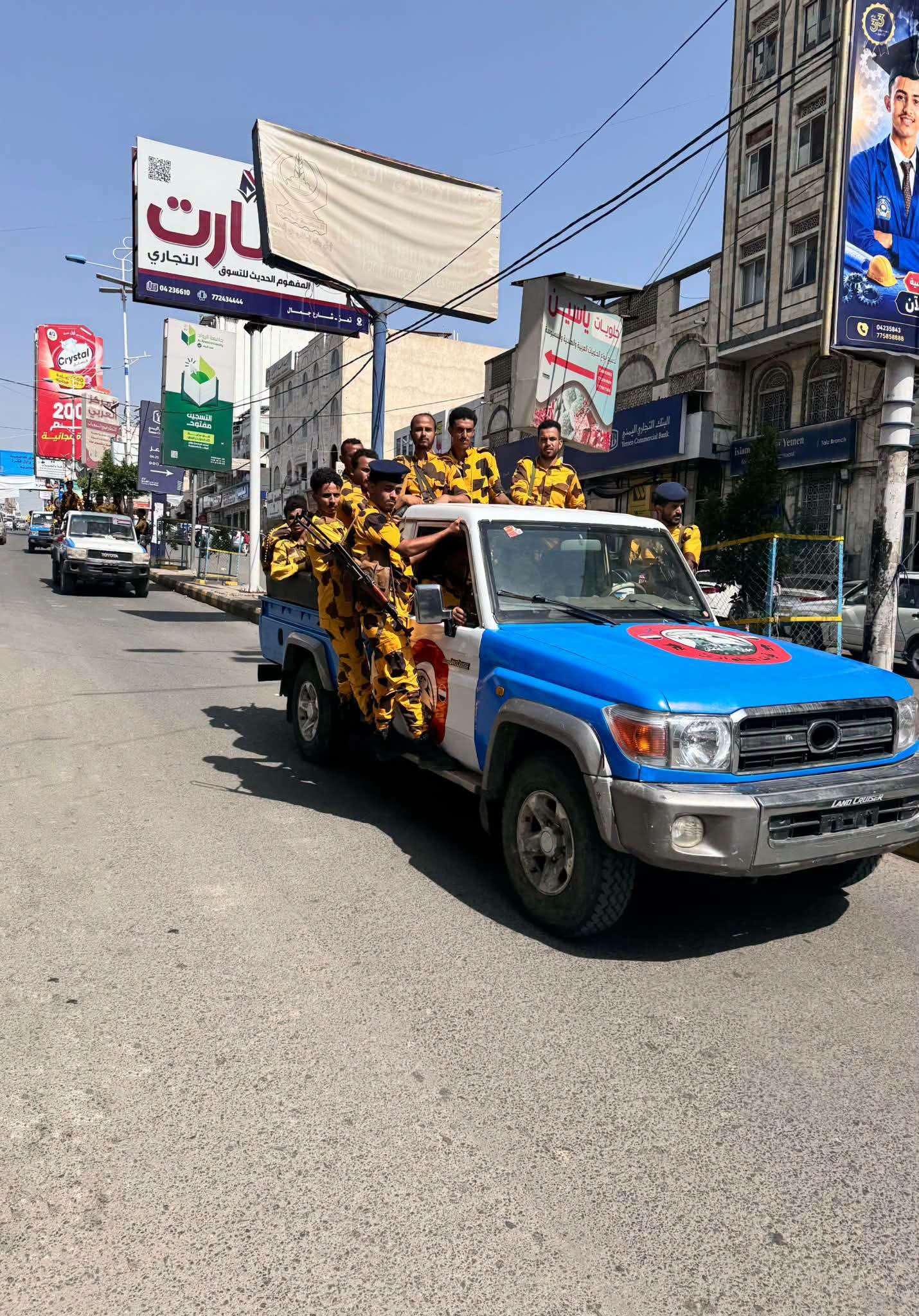 انتشار أمني مكثف في شوارع تعز
