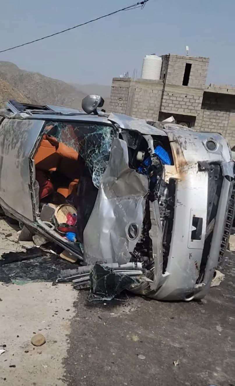 انقلاب باص في طريق هيجة العبد(صورة)