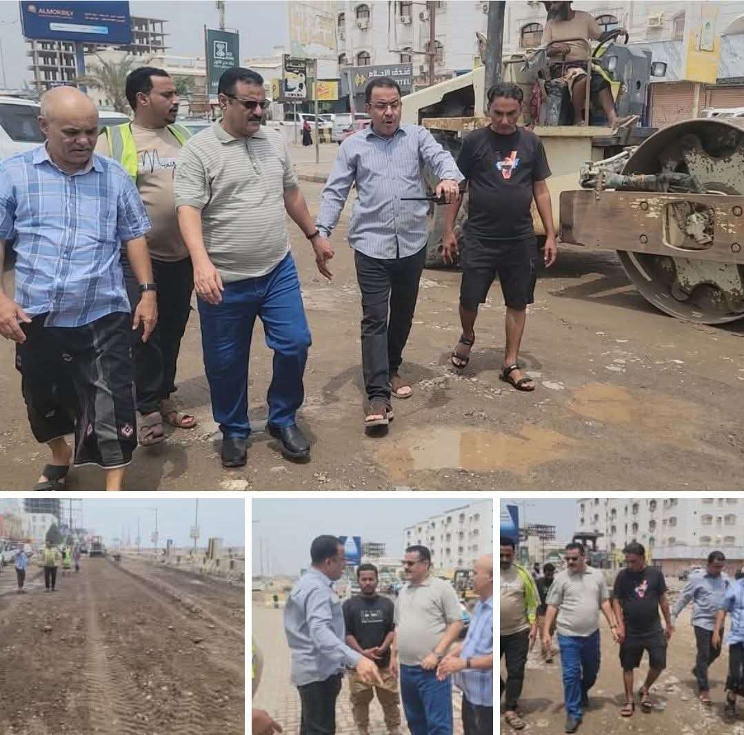 مدير عام المنصورة يدشن مشروع الصيانة الطارئة لشارع كورنيش الفنان المرشدي