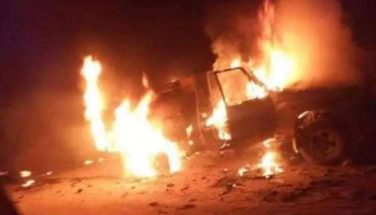انفجار عبوة نا سفة يستهدف طقمًا عسكريًا