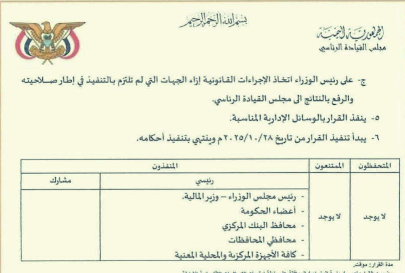 تعرف على آلية تعزيز الإيرادات وفقا لقرار مجلس القيادة الرئاسي بإجماع كامل أعضاءه